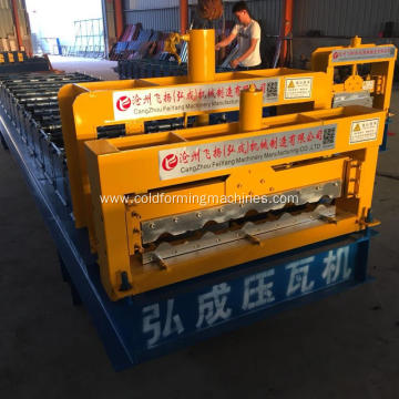 Automatic glazed tile roof tile roll formed machine